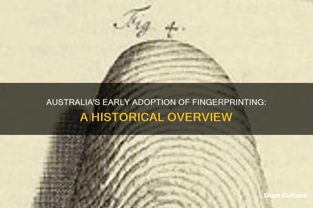 when was fingerprinting first used in australia