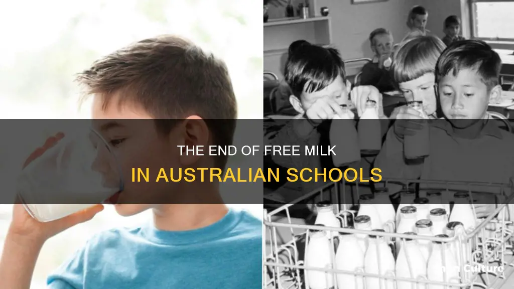 when was free milk stopped in schools in australia