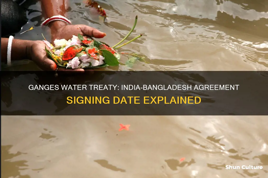 when was ganges water treaty signed between india and bangladesh