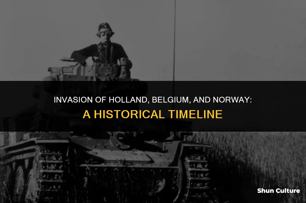 when was holland belgium and norway invaded