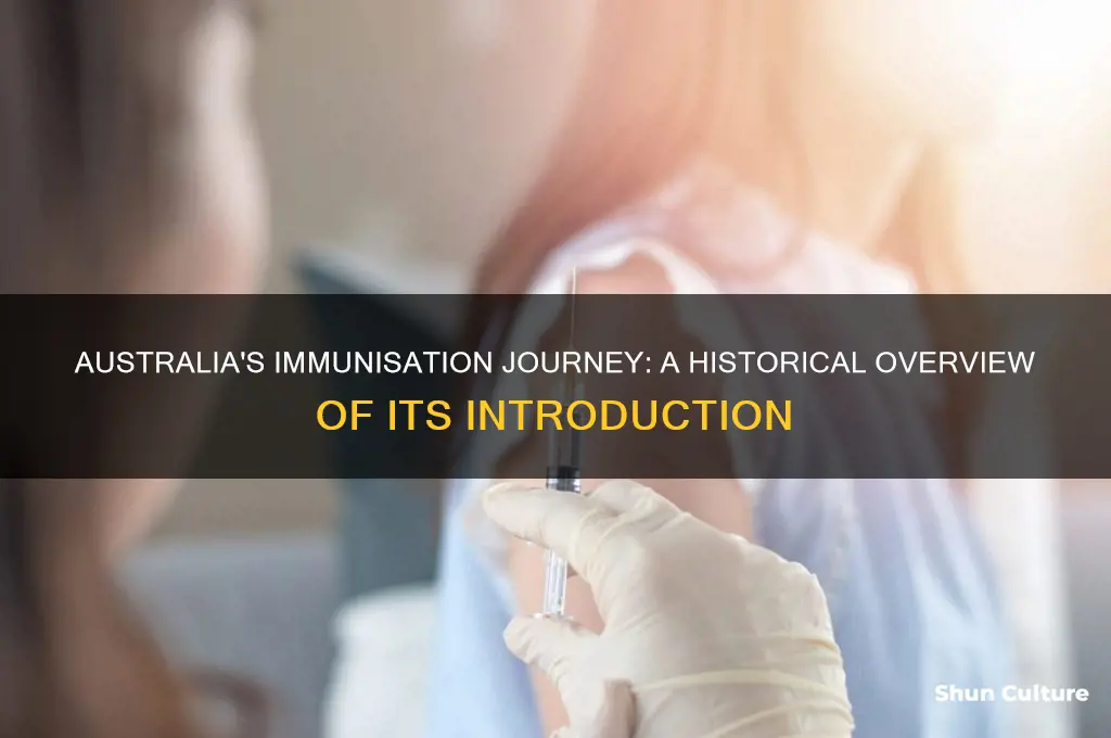 when was immunisation first introduced in australia