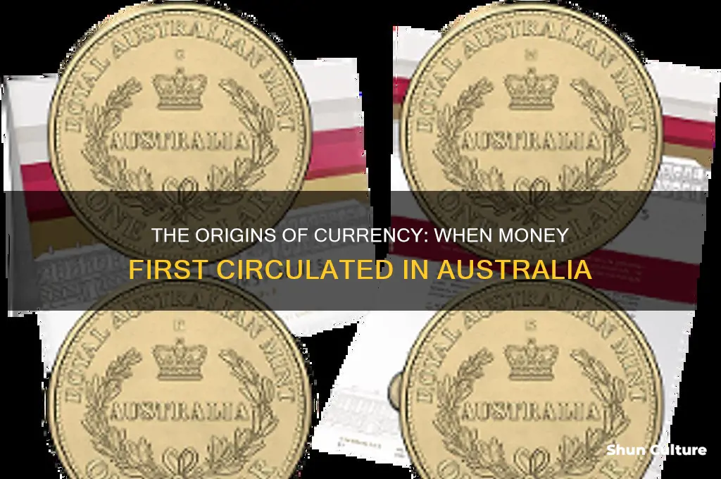 when was money first used in australia