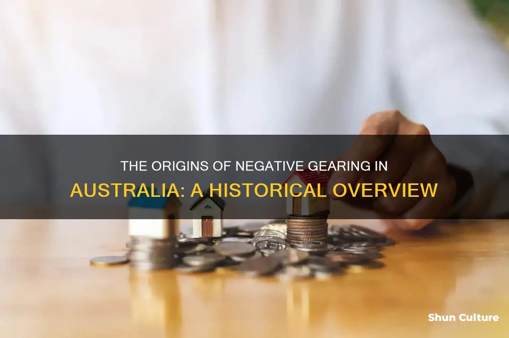 when was negative gearing first introduced in australia