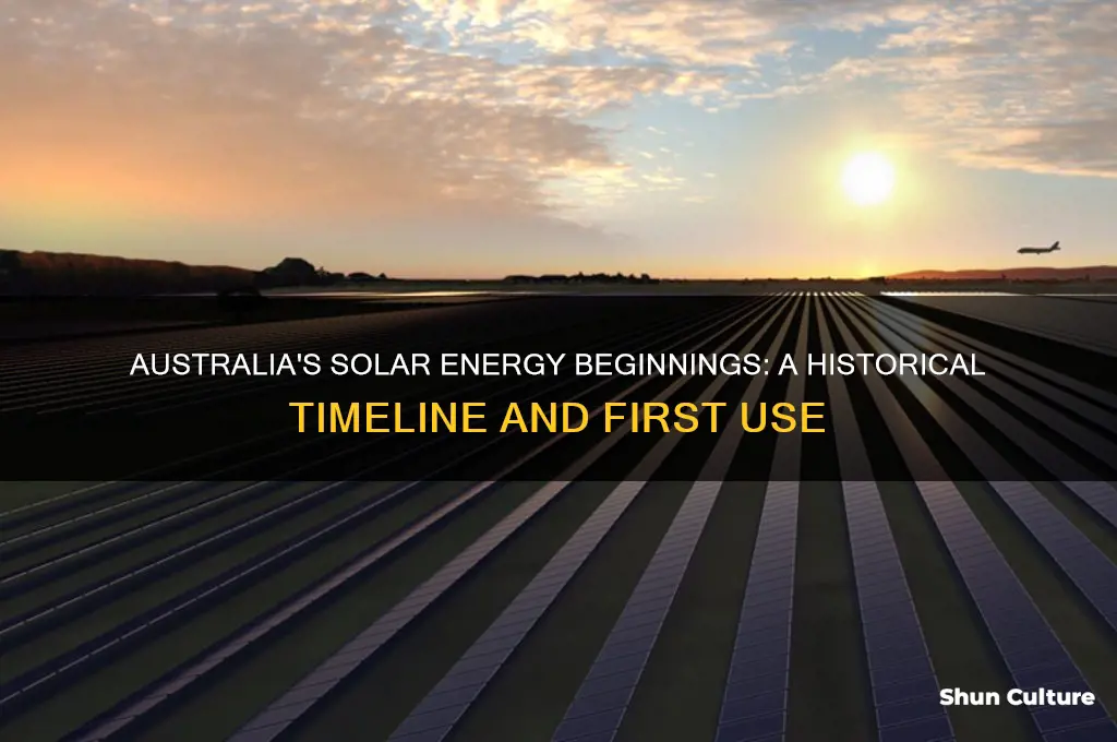 when was solar energy first used in australia