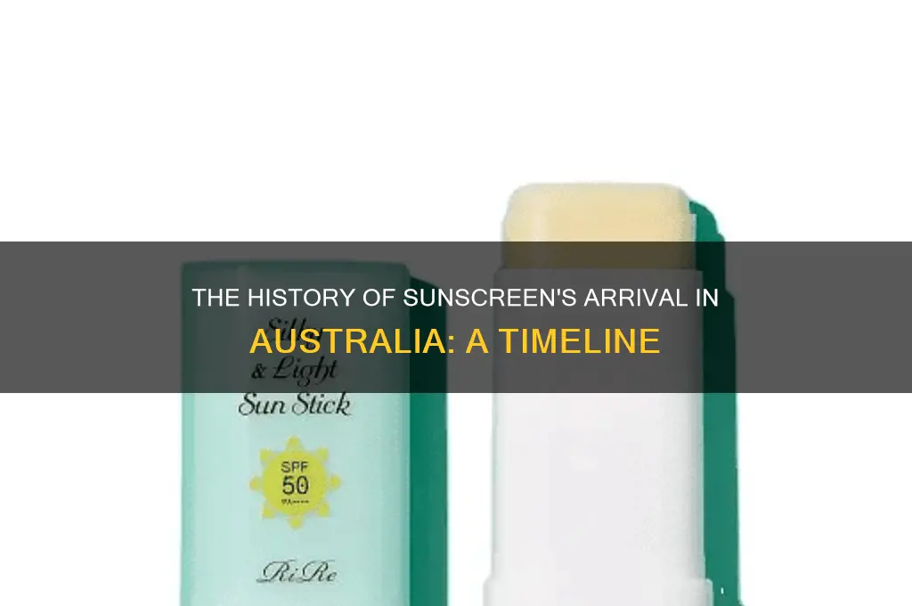when was sunscreen first available in australia