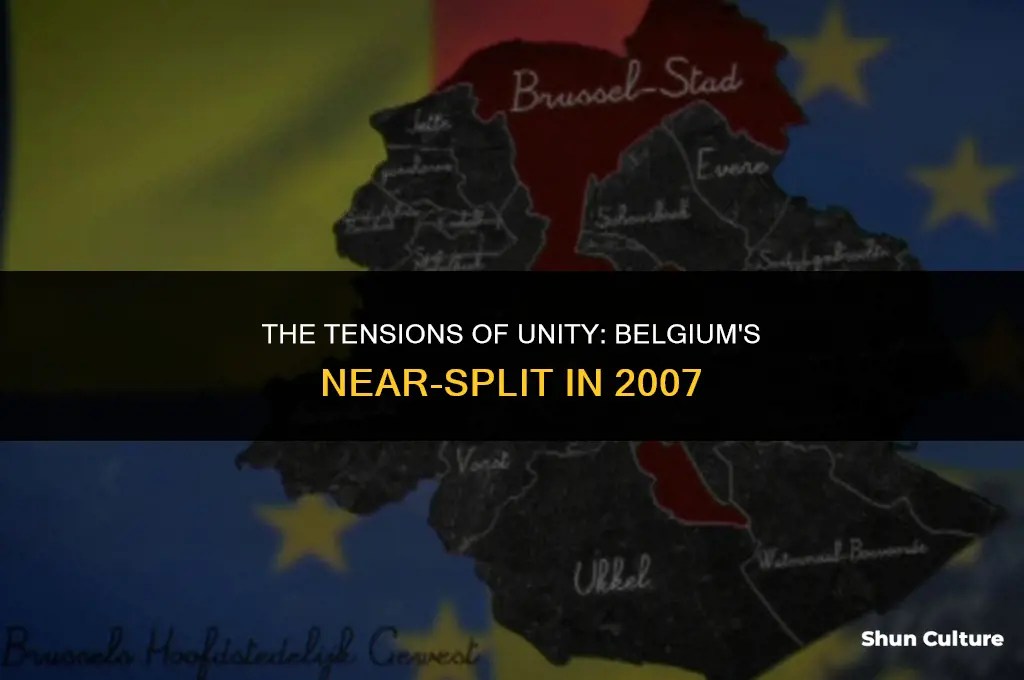 when was the closest that belgium was to splitting
