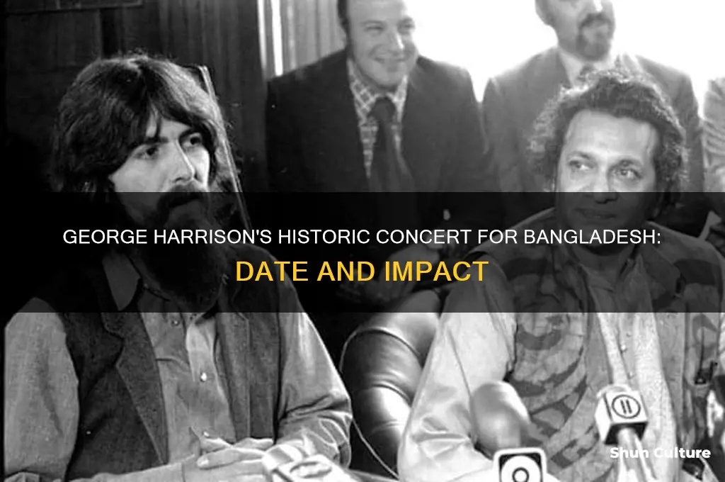 when was the concert for bangladesh with george harrison performed