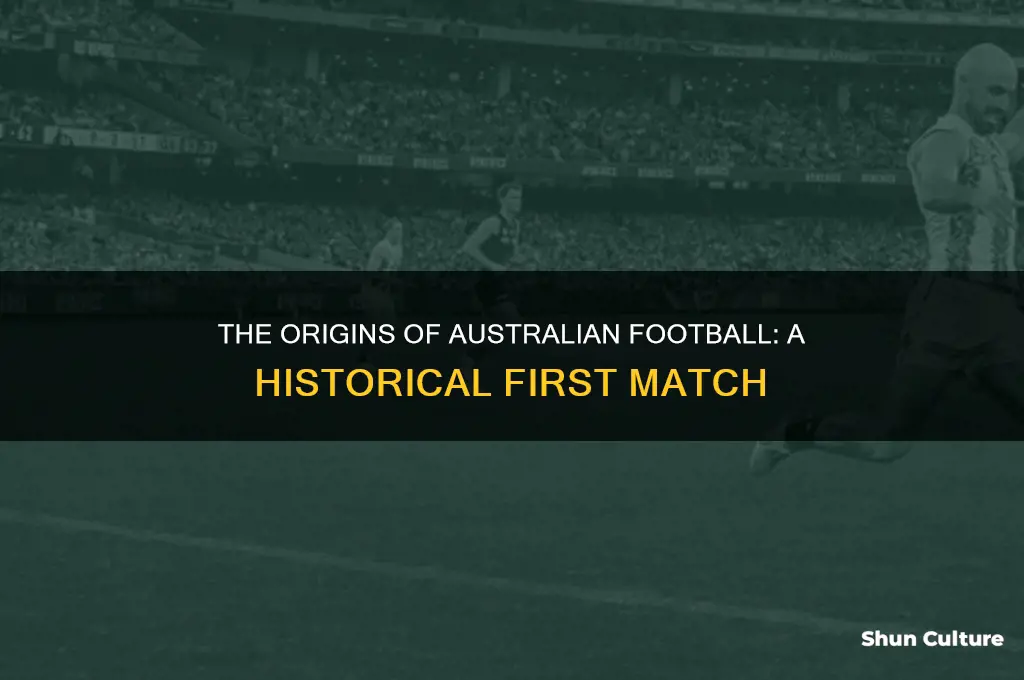 when was the first australian football game played