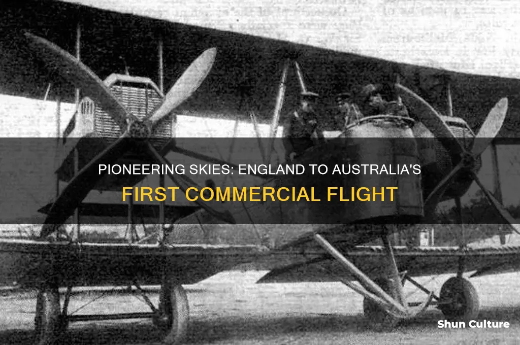 when was the first commercial flight from england to australia