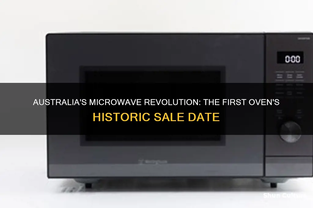 when was the first microwave oven sold in australia