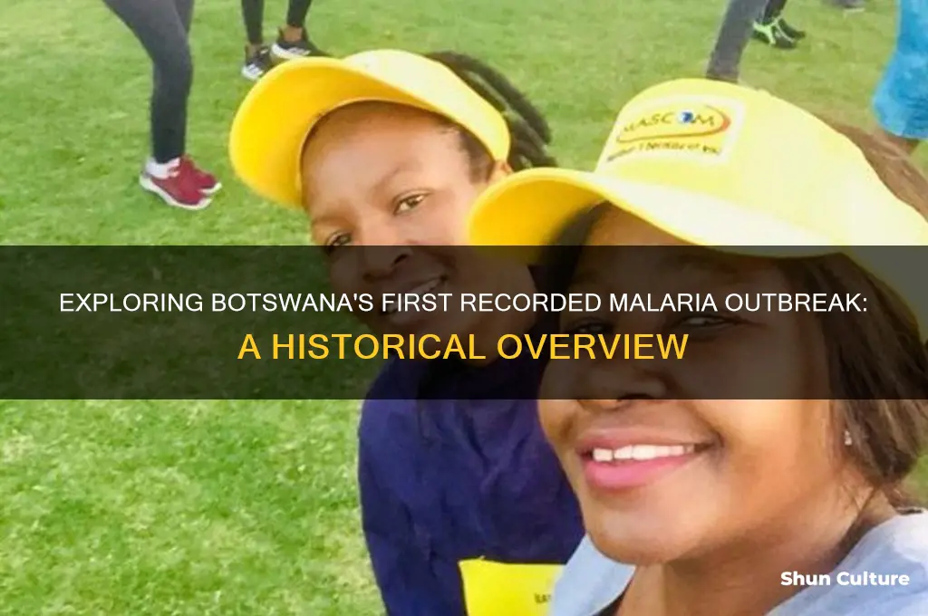 when was the first outbreak of malaria in botswana
