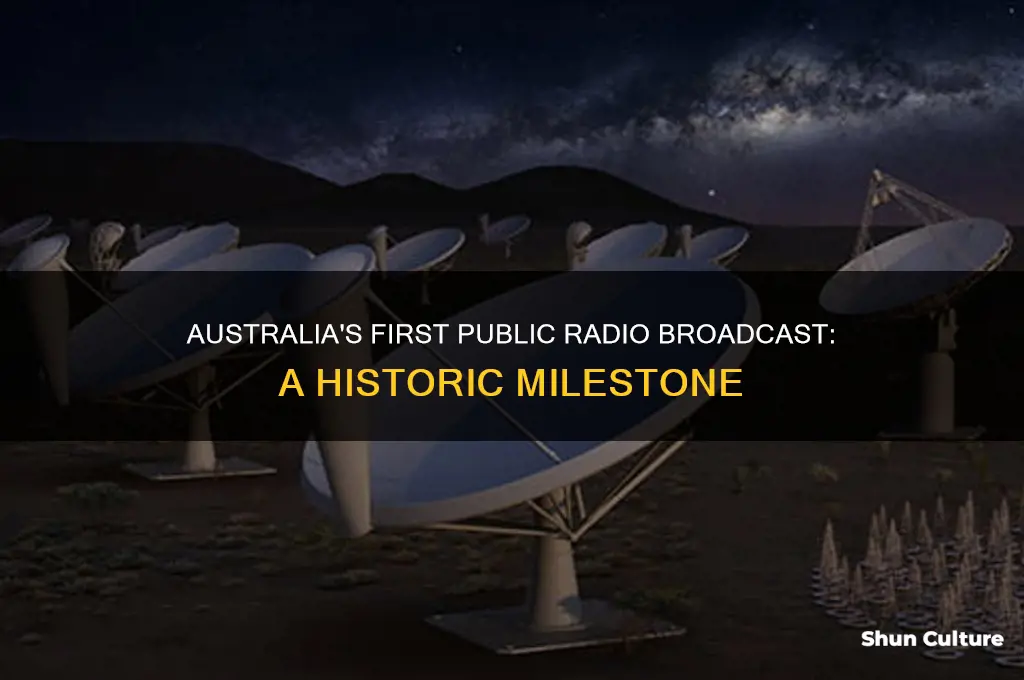 when was the first public radio broadcast in australia