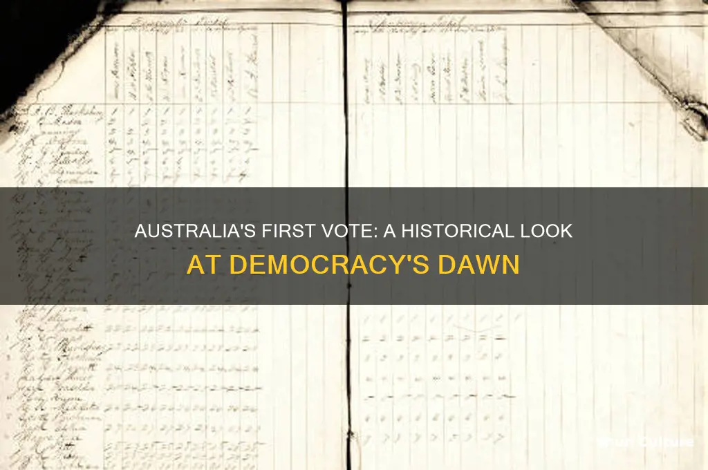 when was the first vote in australia