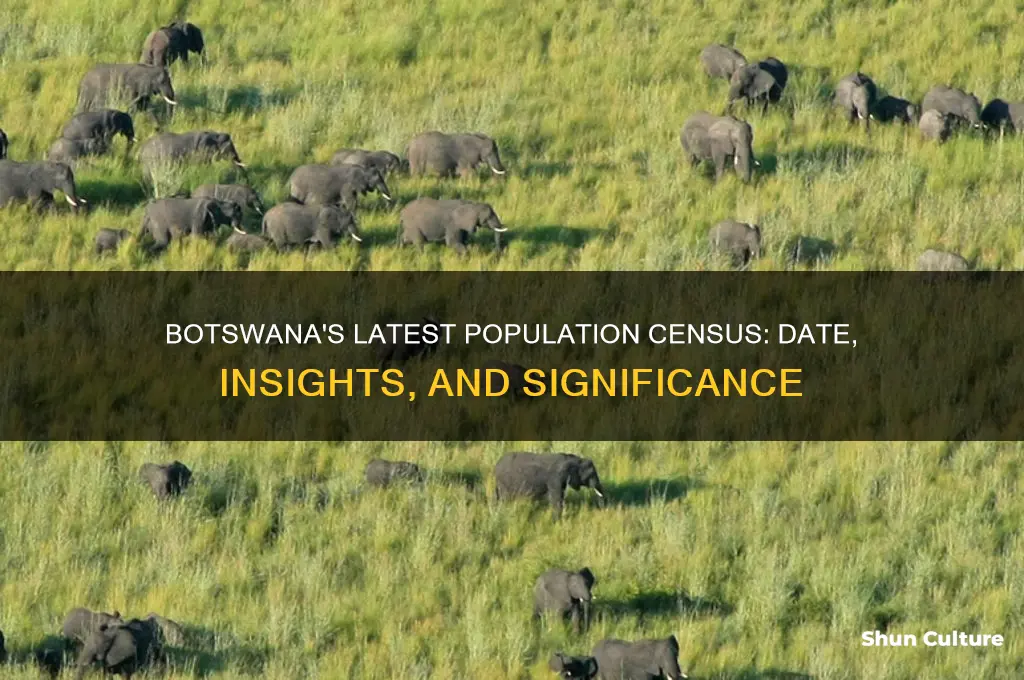 when was the last population census in botswana
