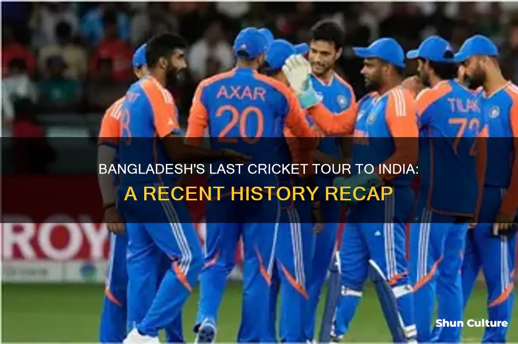 when was the last time bangladesh tour india