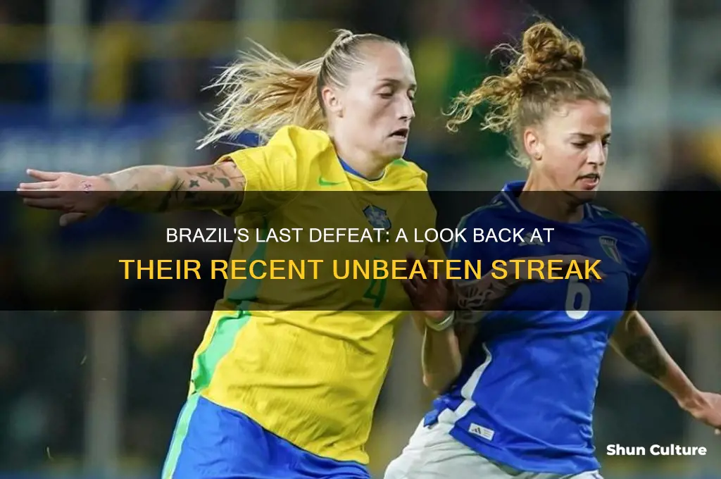 when was the last time brazil lost