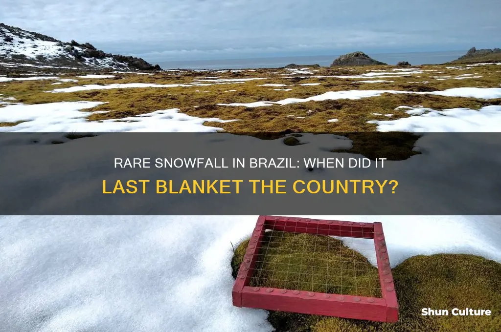 when was the last time it snowed in brazil