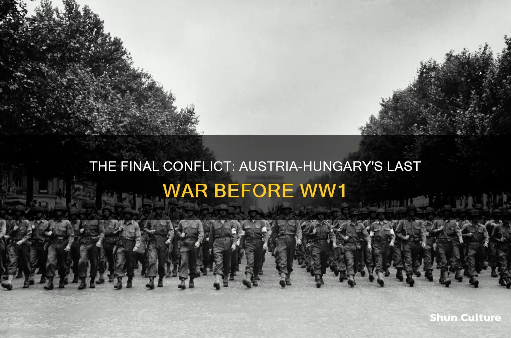 when was the last war with austria hungary before worldwarone