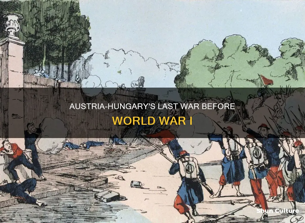 when was the last war with austria hungary before worldwarone