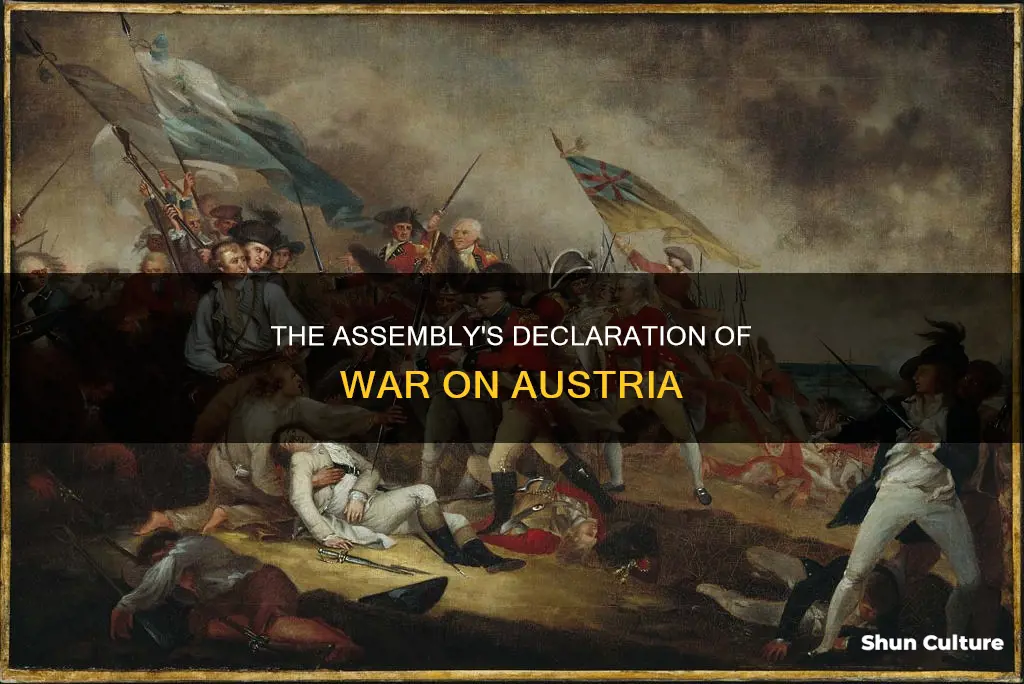 when was the legislative assembly declares war on austria