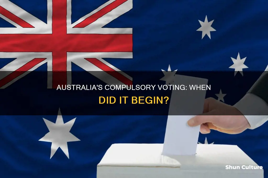 when was voting made compulsory in australia