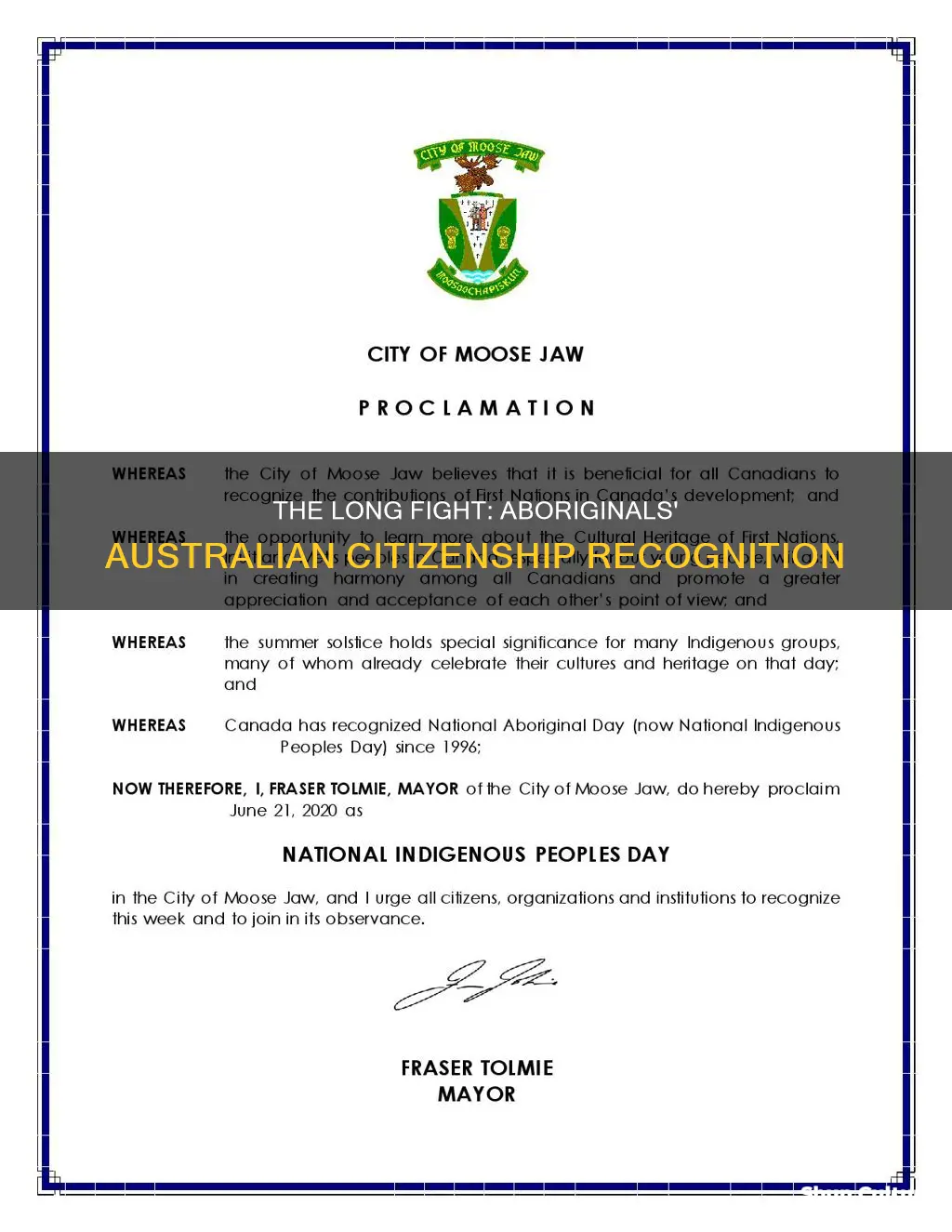 when were aboriginal people recognised as australian citizens