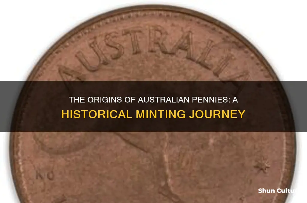 when were pennies first minted in australia