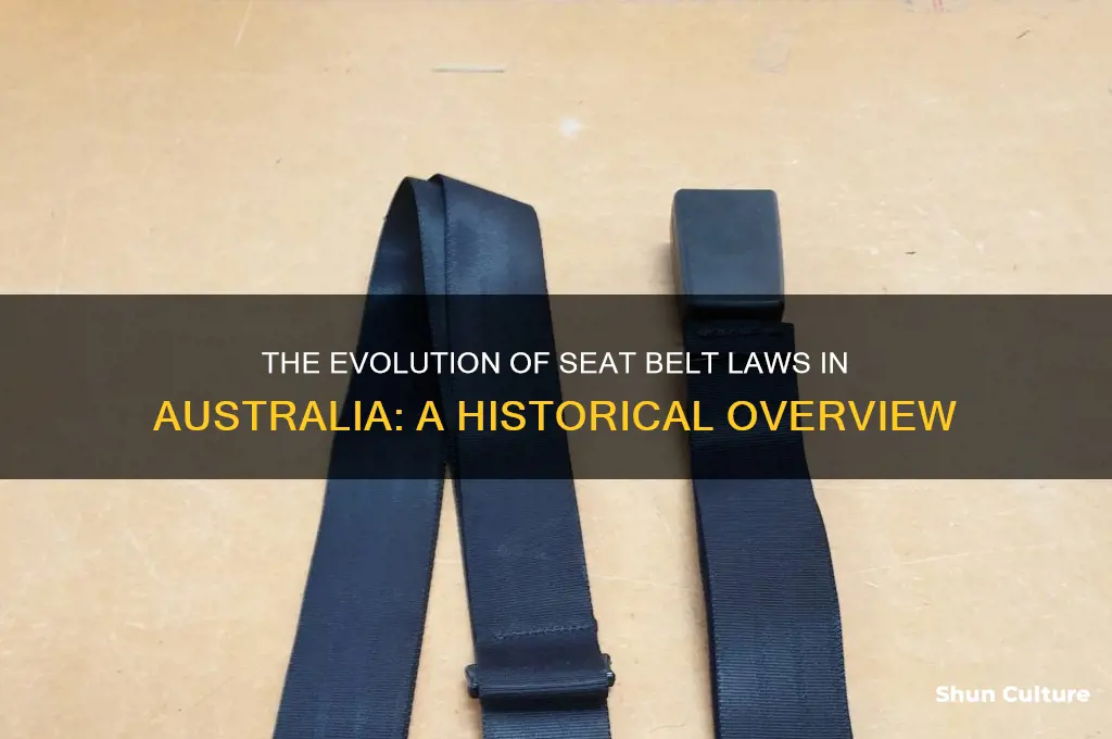 when were seat belts first introduced in australia