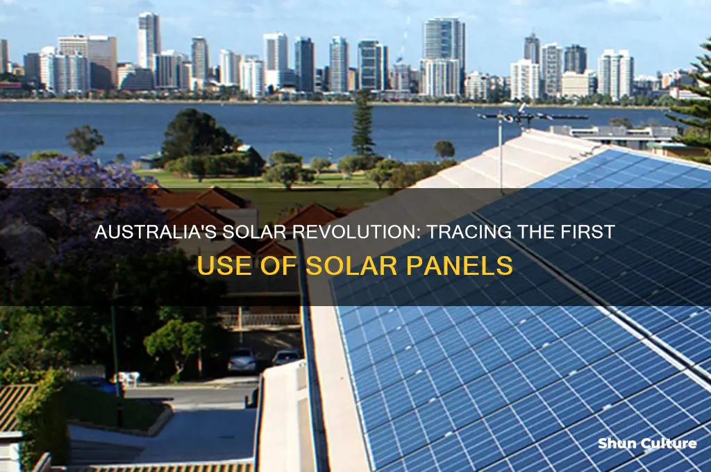 when were solar panels first used in australia