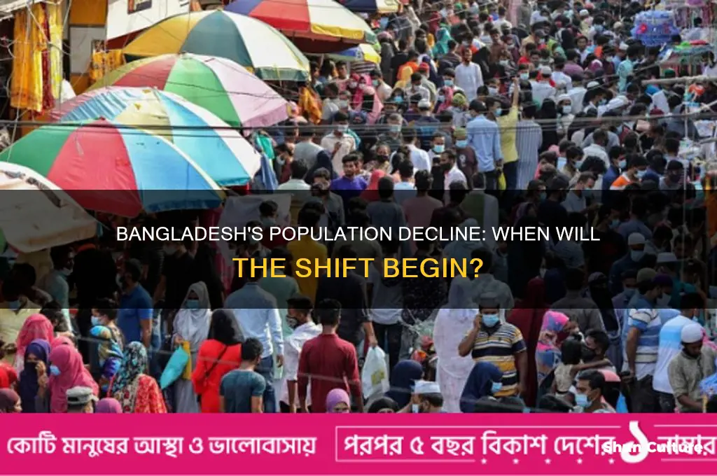 when will bangladesh population decline