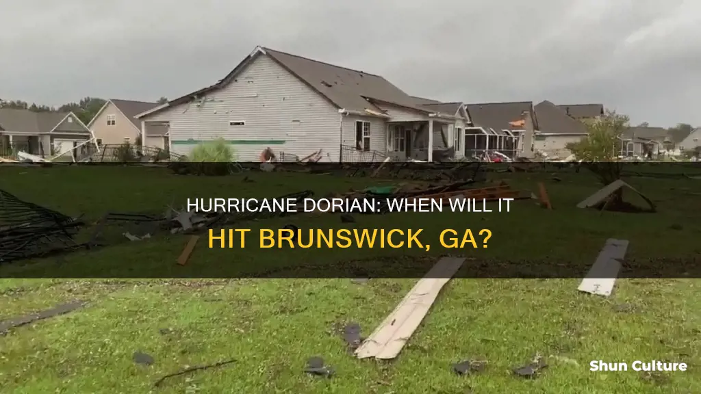 when will hurricane dorian hit brunswick ga