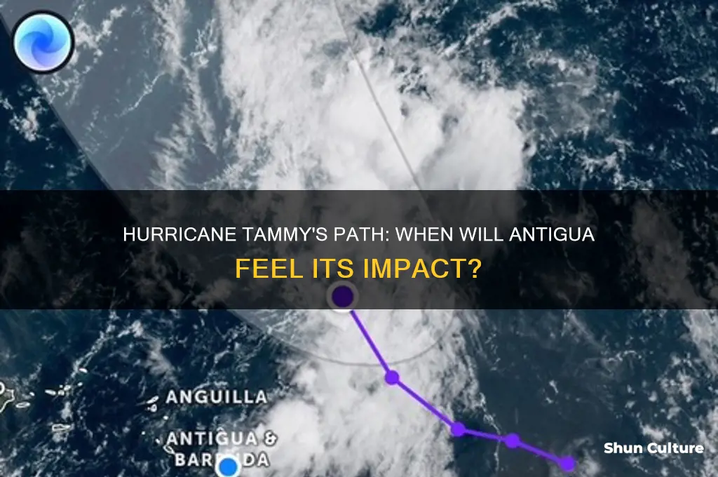 when will hurricane tammy hit antigua