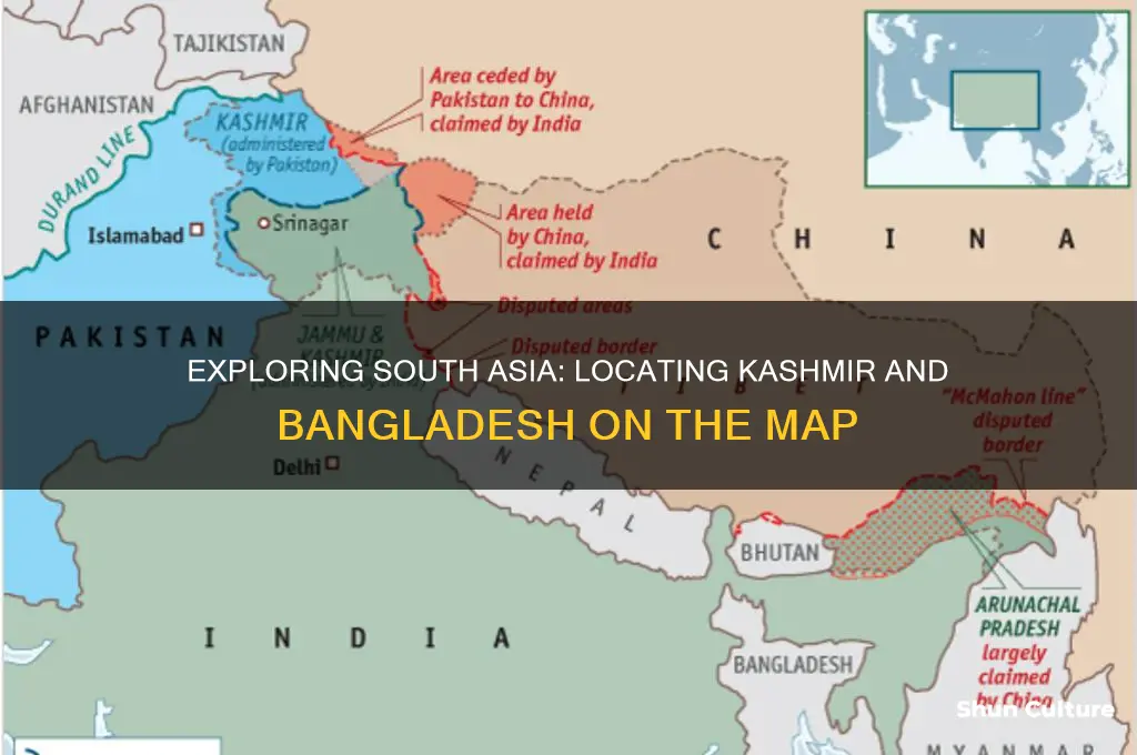 where are kashmir and bangladesh
