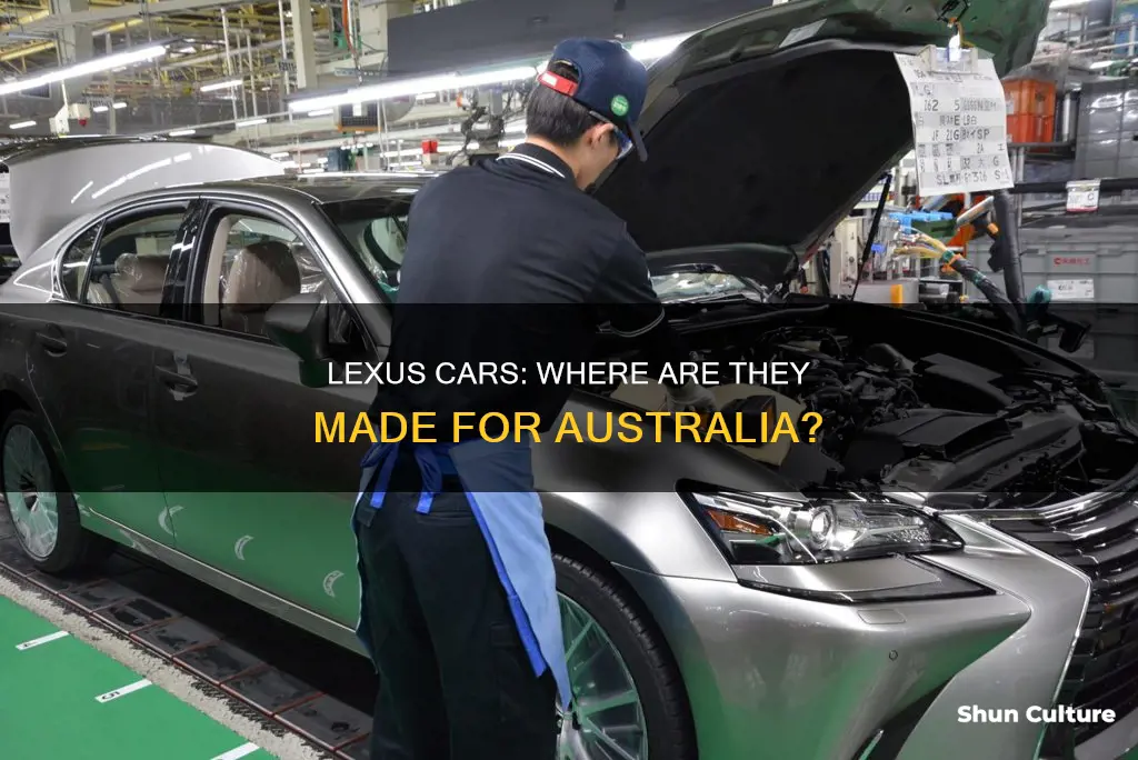 where are lexus cars made for australia