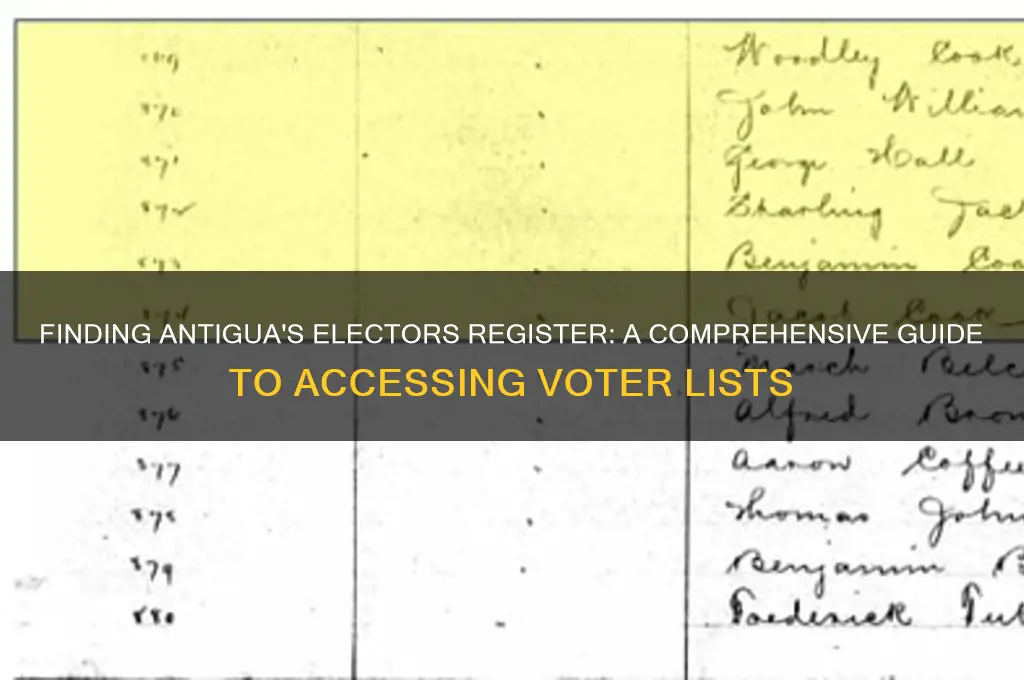 where can I find electors register in antigua