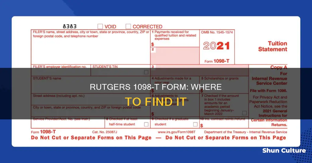 where can I find the 1098 for rutgers new brunswick