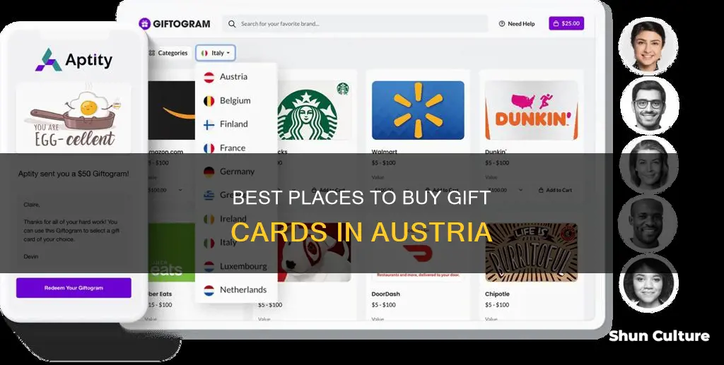 where can I get gift card in austria