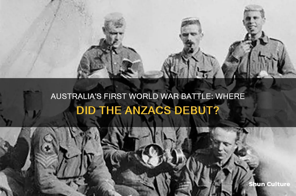 where did australia first fight in ww1