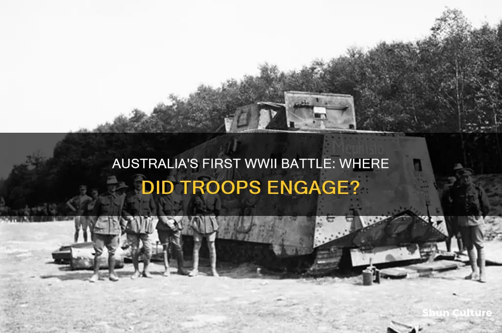 where did australian troops first fight in ww2