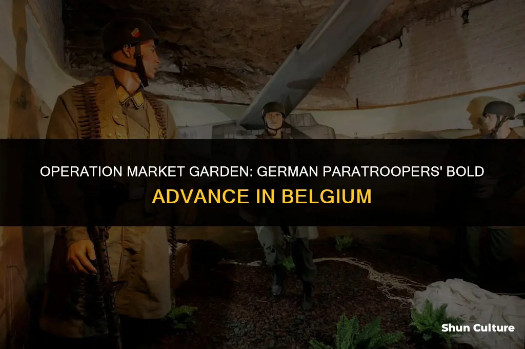 where did german paratroopers open the way in belgium