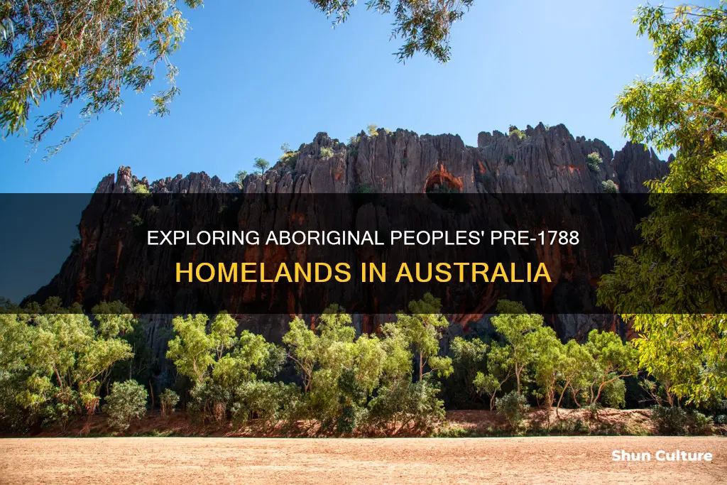 where did most aboriginal peoples live in australia before 1788