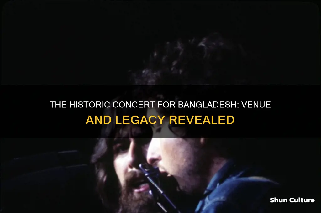 where did the concert for bangladesh take place