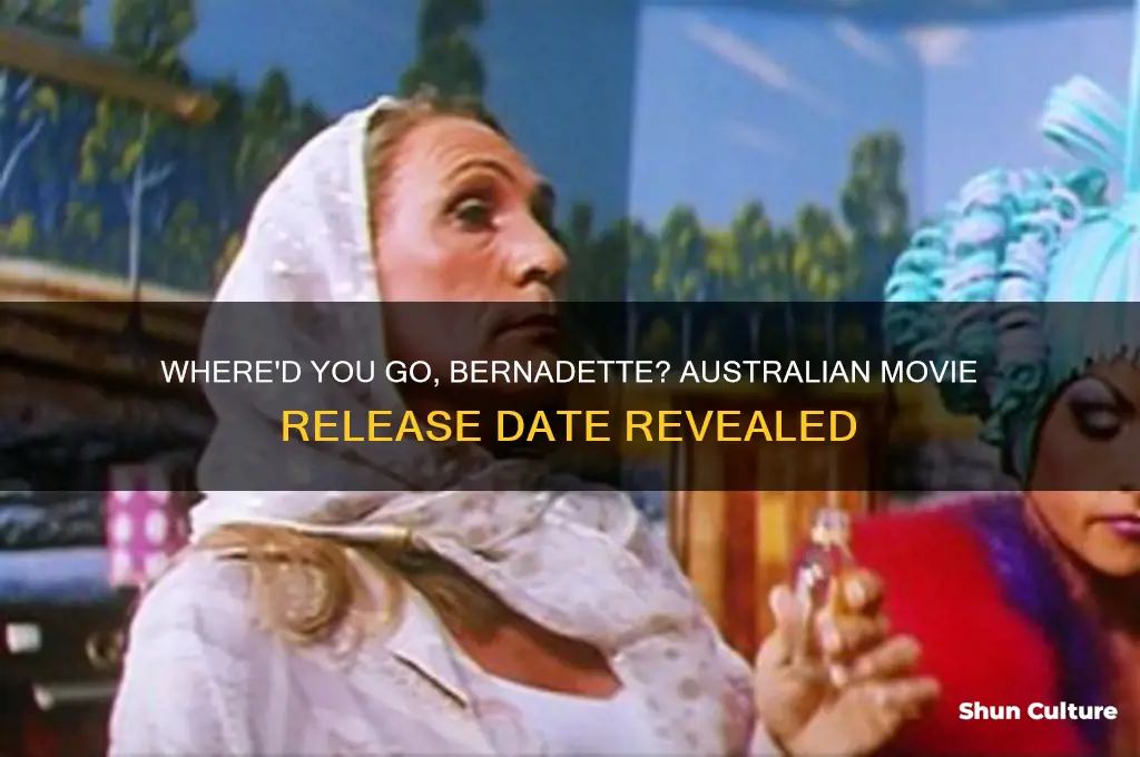 where did you go bernadette movie release date australia