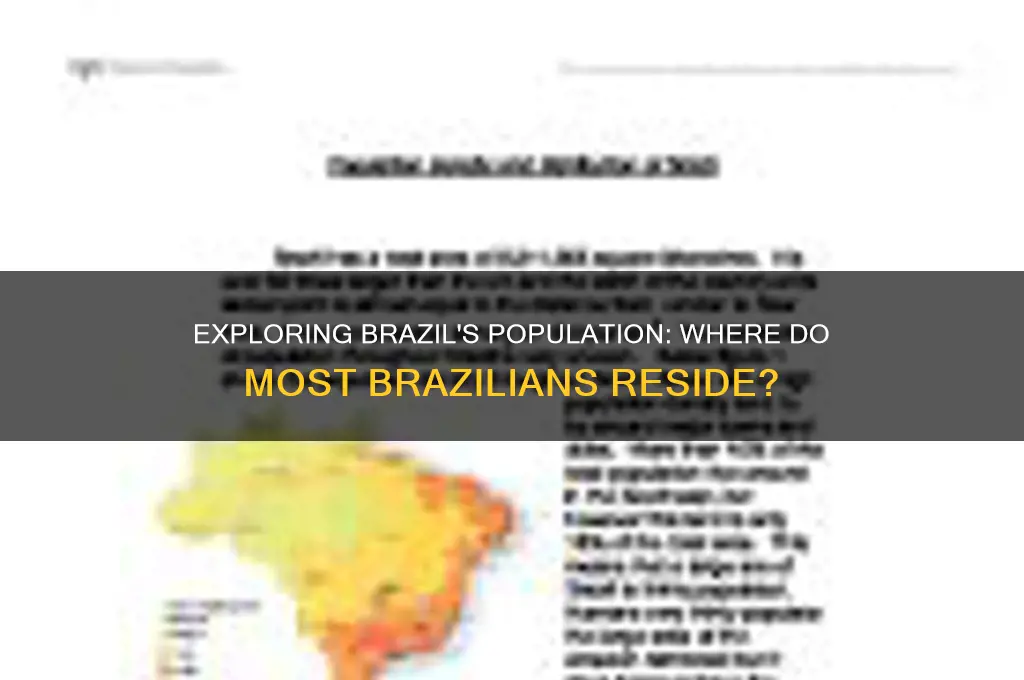 where do most brazilians live