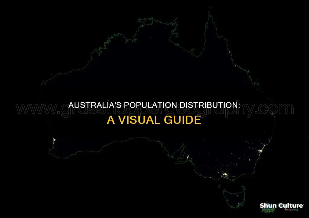 where do most people live in australia map
