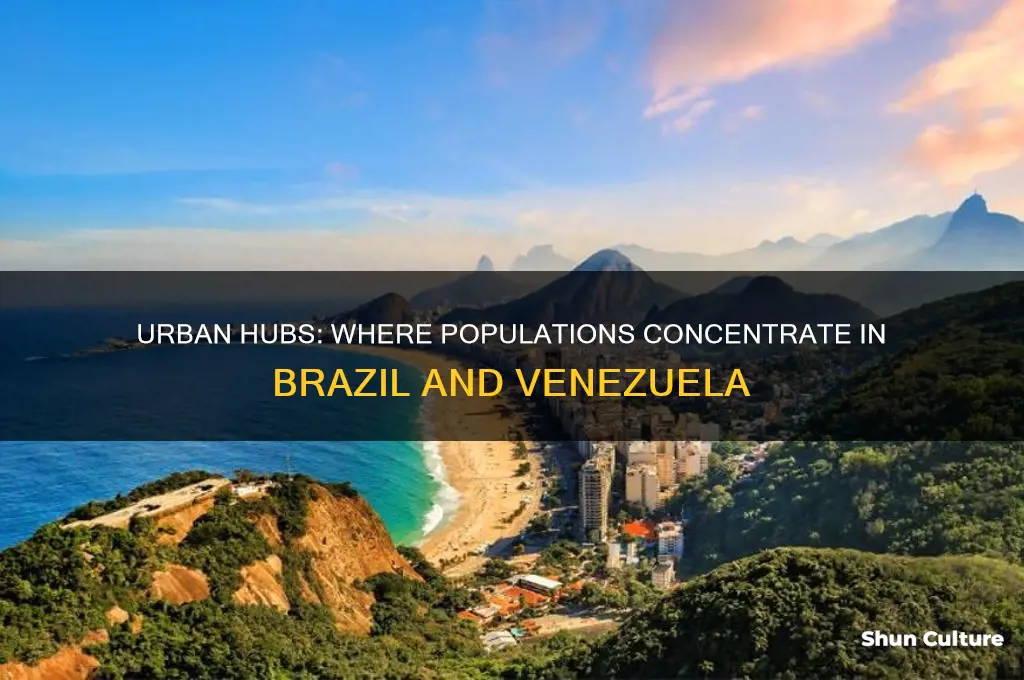 where do most people live in brazil and venezuela