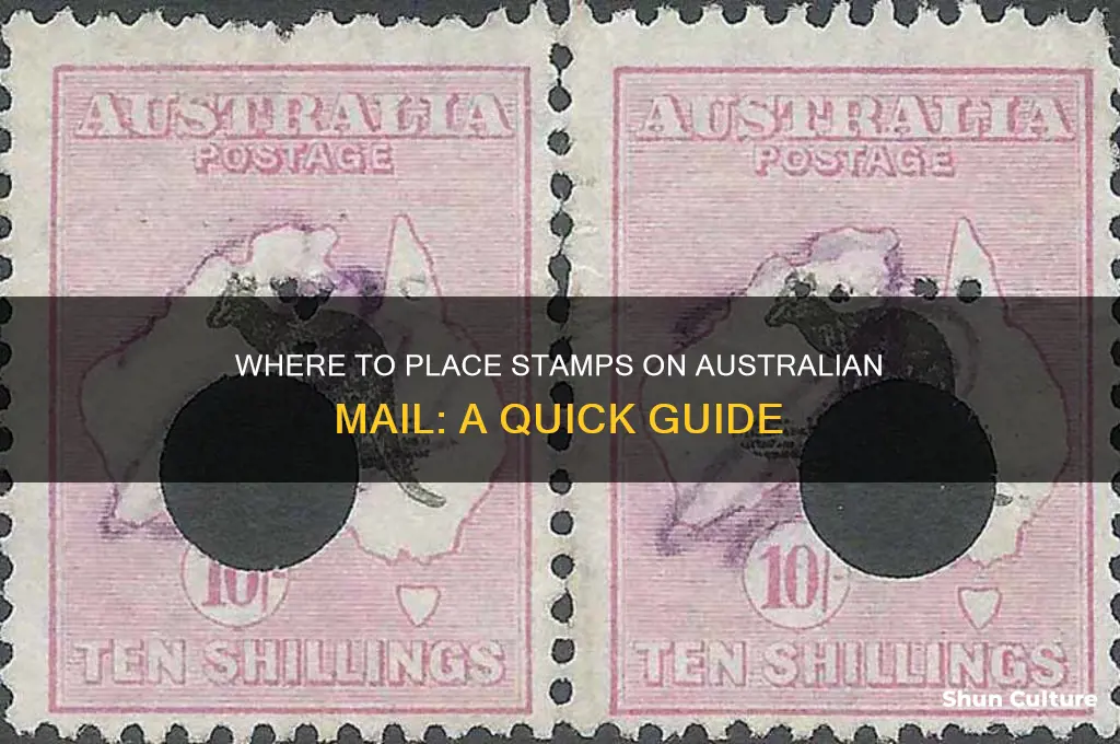 where does a stamp go australia