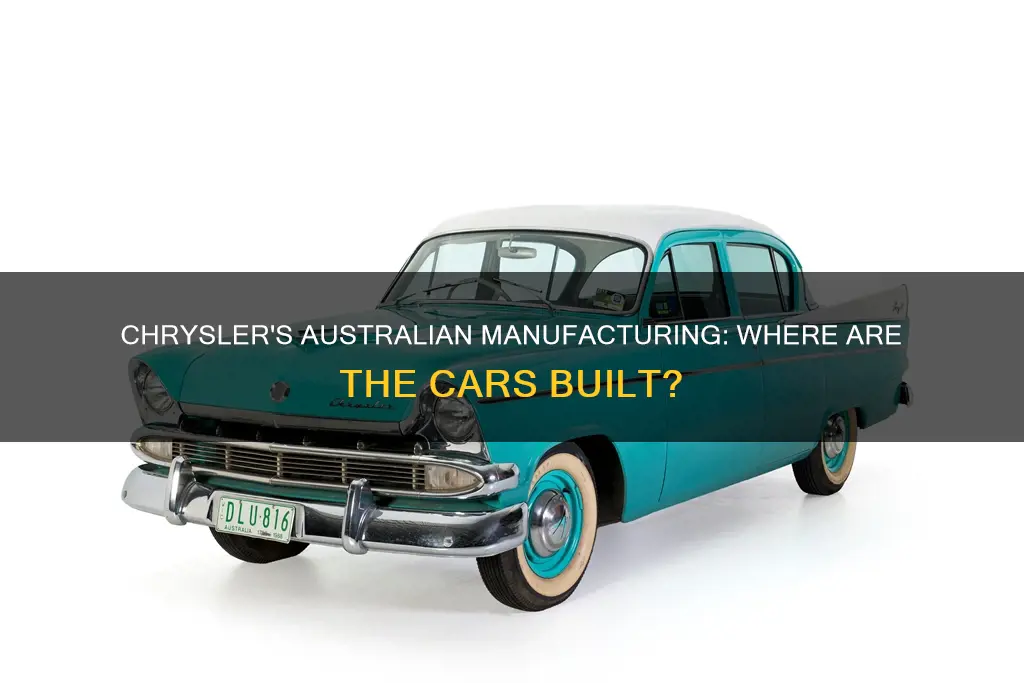 where does chrysler manufacture cars for australia