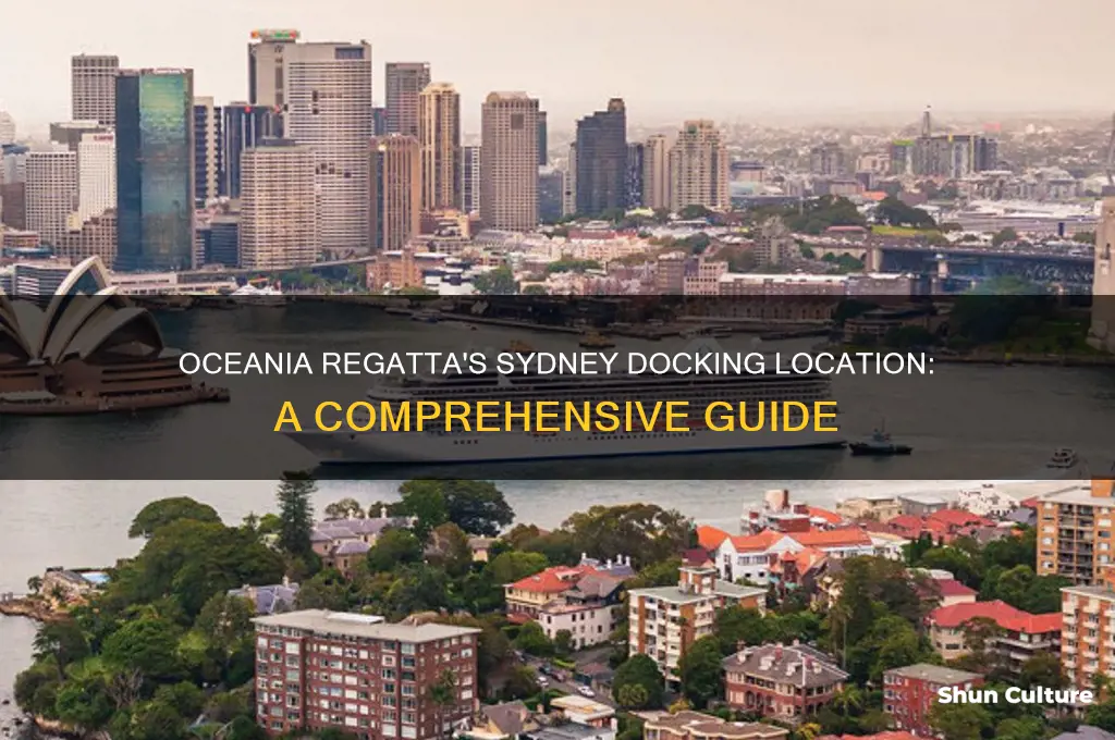 where does oceania regatta dock in sydney australia