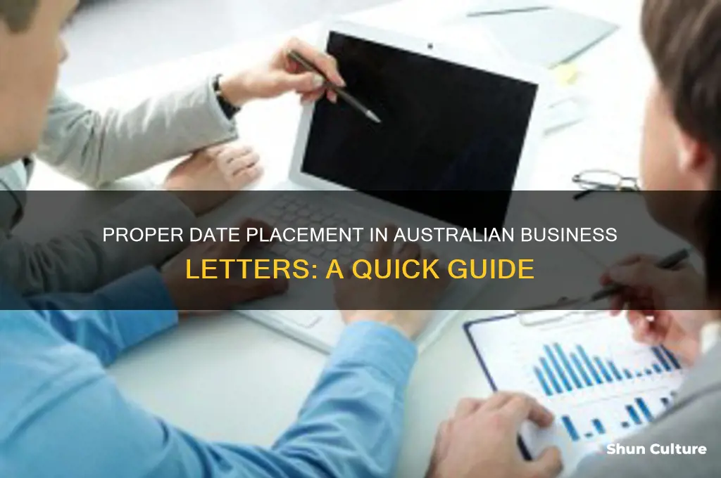 where does the date go on a business letter australia